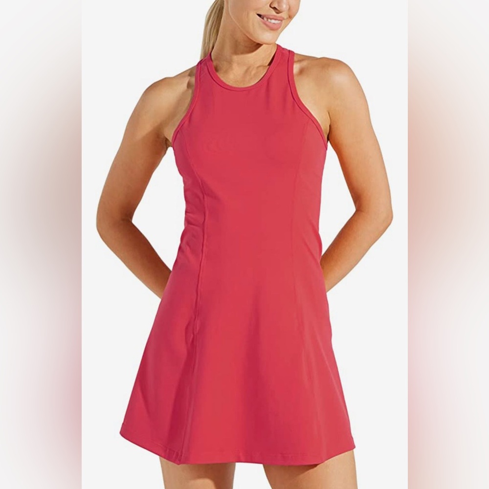 Red Exercise/Tennis/Athleisure Dress, Sz Md, EUC
